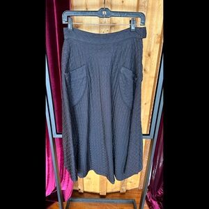 Black quilt-like skirt